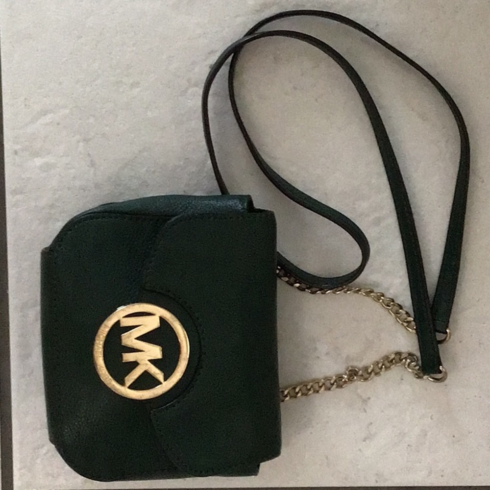 Michael Kors dark green purse